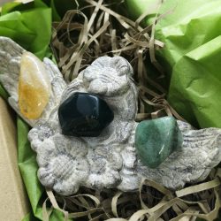 Silver angel wings with crystals