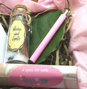 Inner contents of Love Spell kit