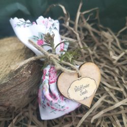 A pouch of wildflower seeds