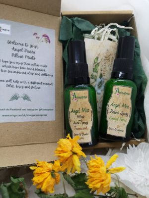 set of 2 pillowsprays inside box