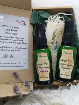 set of 2 pillowsprays inside box