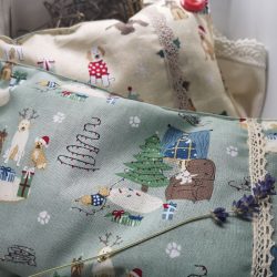 Herbal pillows with Christmas doggie fabric