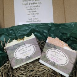 Aromaprose Lemon and Geranium Soap 2 handmade soaps in gift box