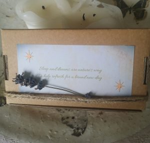 back of sleep spray box with poem