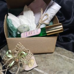 A tiny eco treasure box with Mothers Day gifts