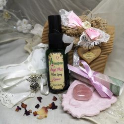 An eco treasures box with gifts for the Bride to be